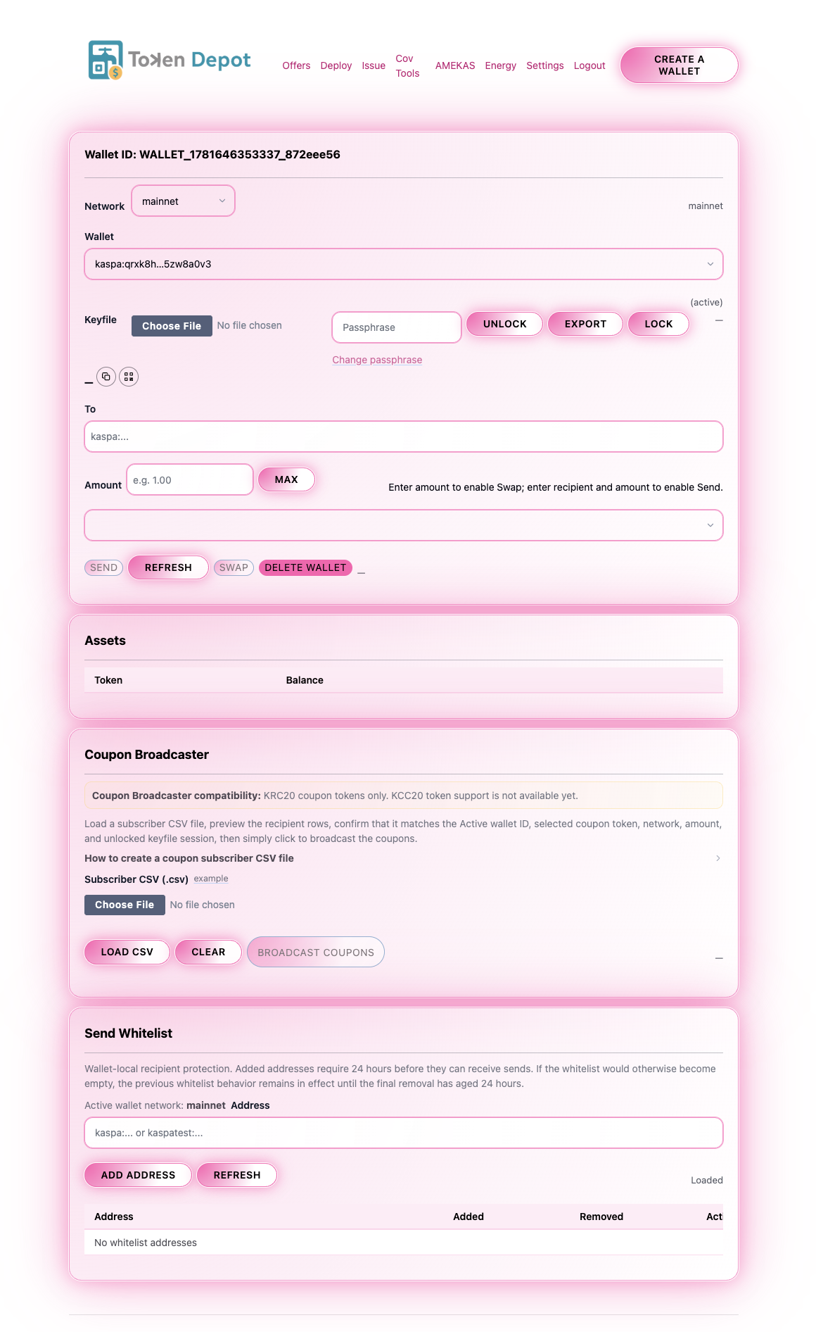 OMA Wallet pink skin